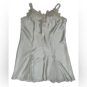 ❗️VINTAGE❗️Silk Floral Beaded Chemise